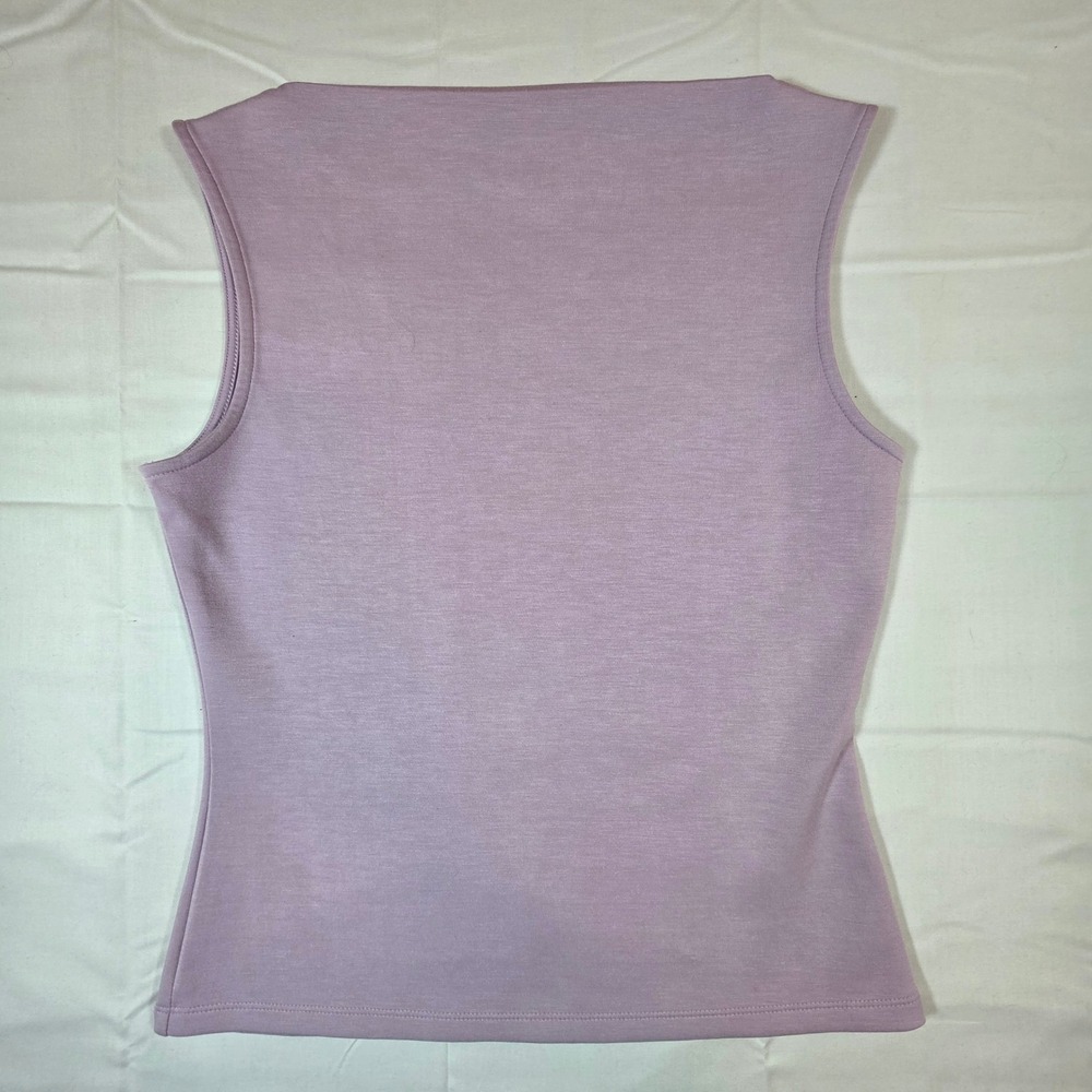 Banana Republic Womens Small Purple Boat Neck Sleeveless Knit Tank Top Lilac